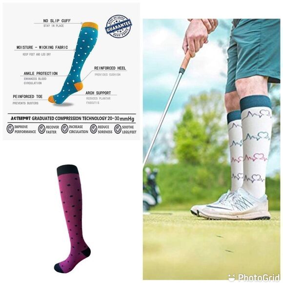 Compression Socks Compression Stockings for Sport Running, Flight 3Pack - Picture 1 of 10